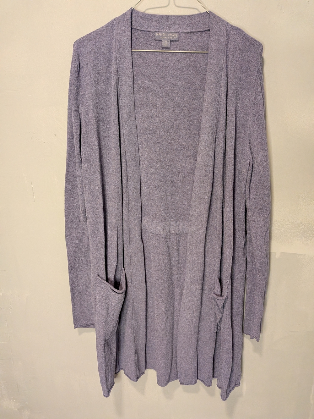 Barefoot Dreams Gray Open-Front Lightweight Cardigan